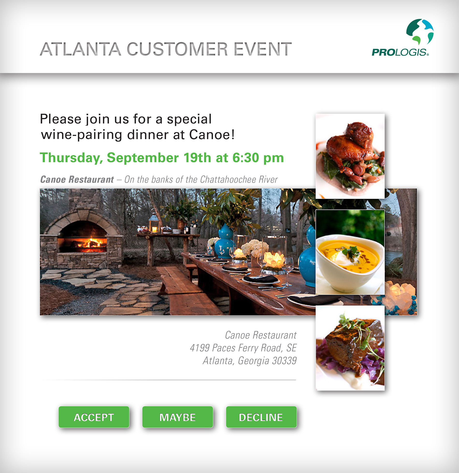 Atlanta Wine Pairing Event Invitation