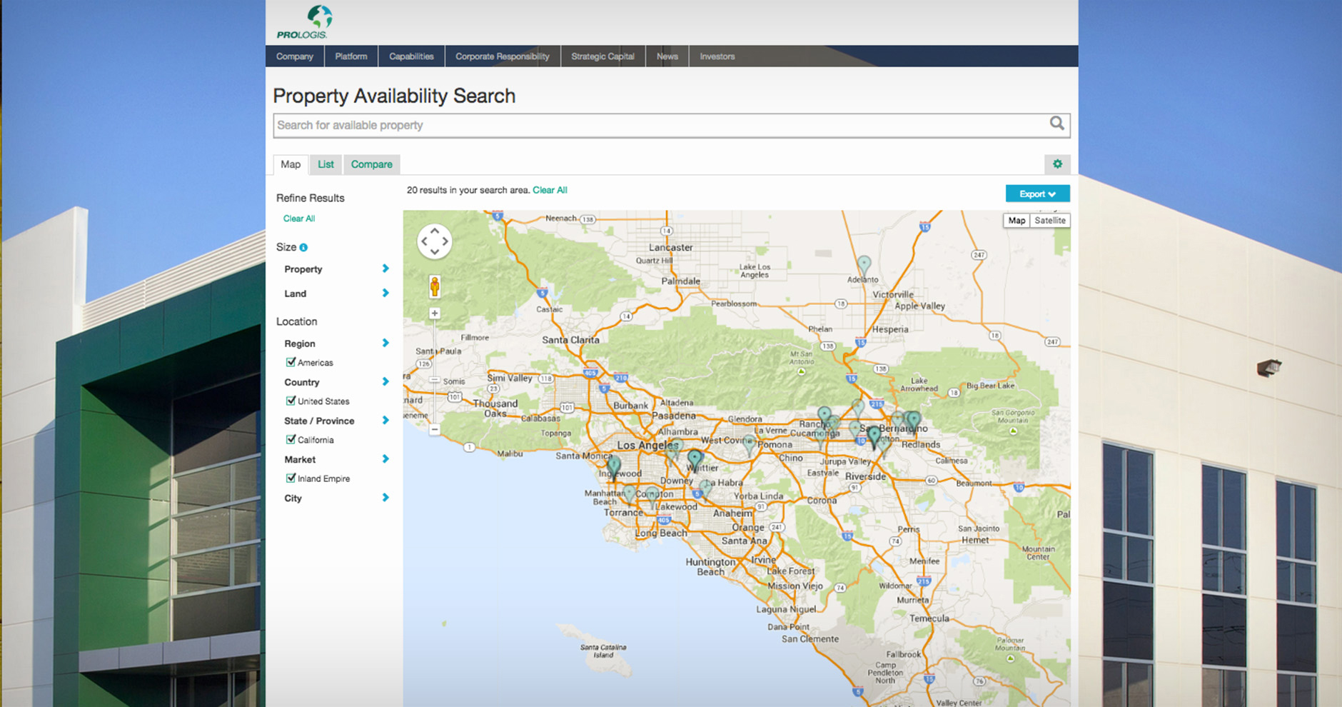 Prologis Property Search
